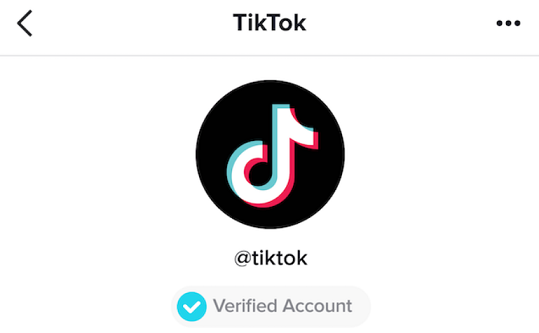 TikTok blue verified mark